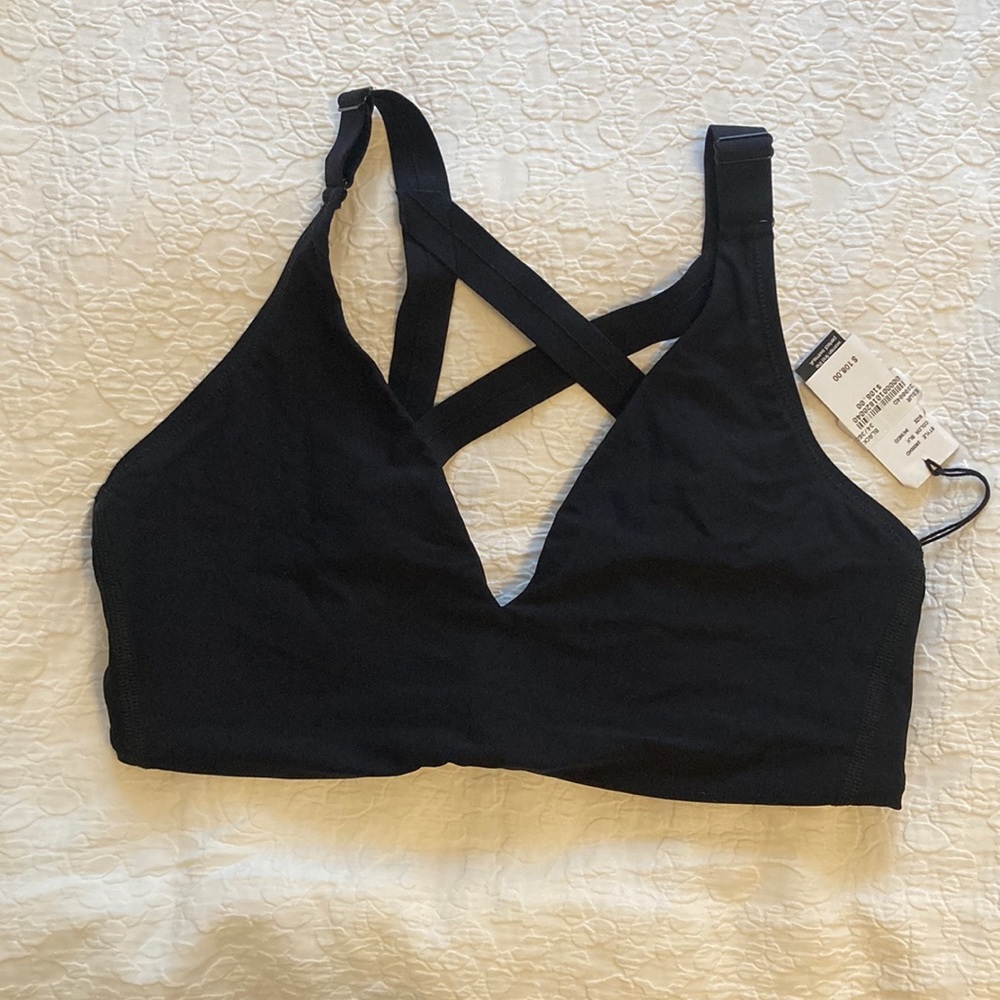 EBW Black Cross Back Bikini Top 34/36 D-DD